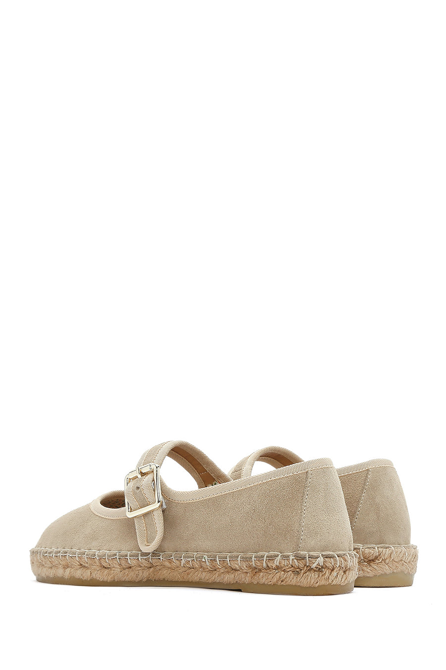 Women's Beige Strappy Suede Espadrilles