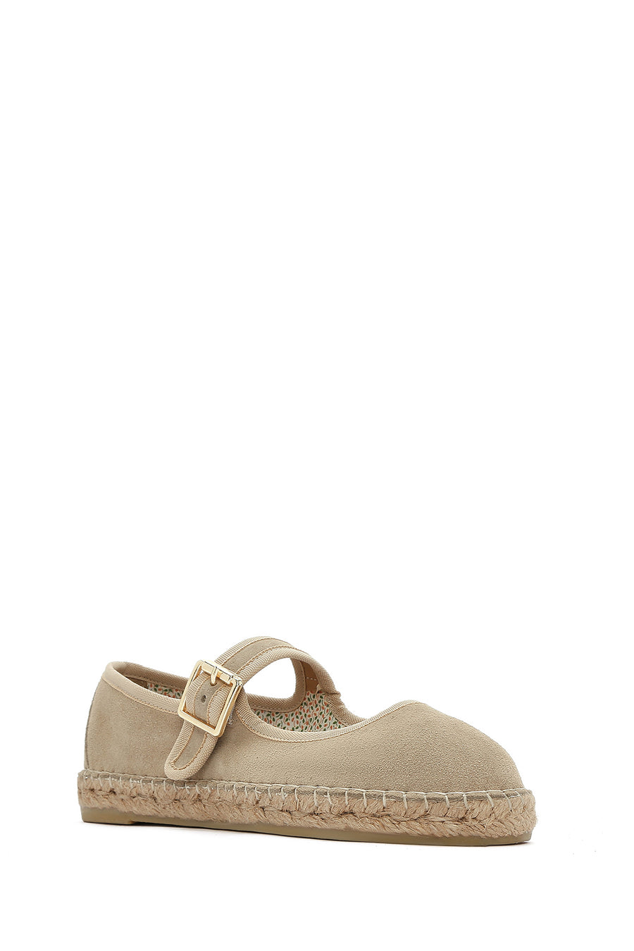 Women's Beige Strappy Suede Espadrilles