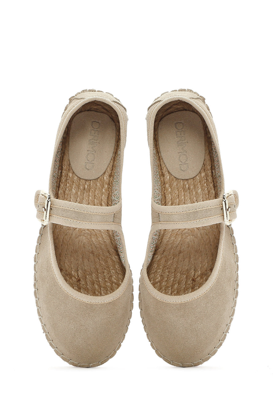 Women's Beige Strappy Suede Espadrilles