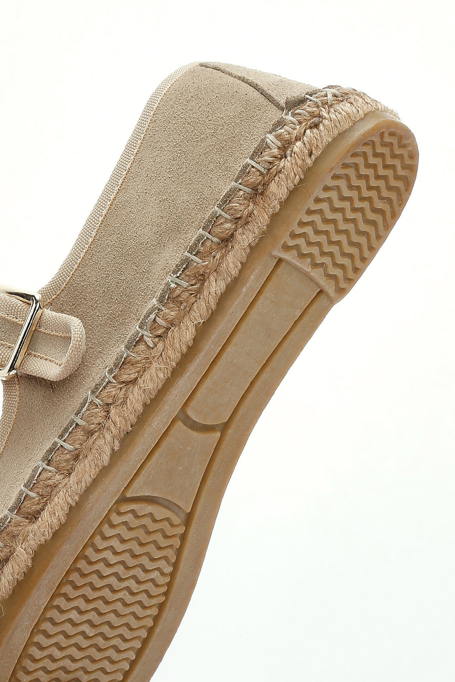 Women's Beige Strappy Suede Espadrilles