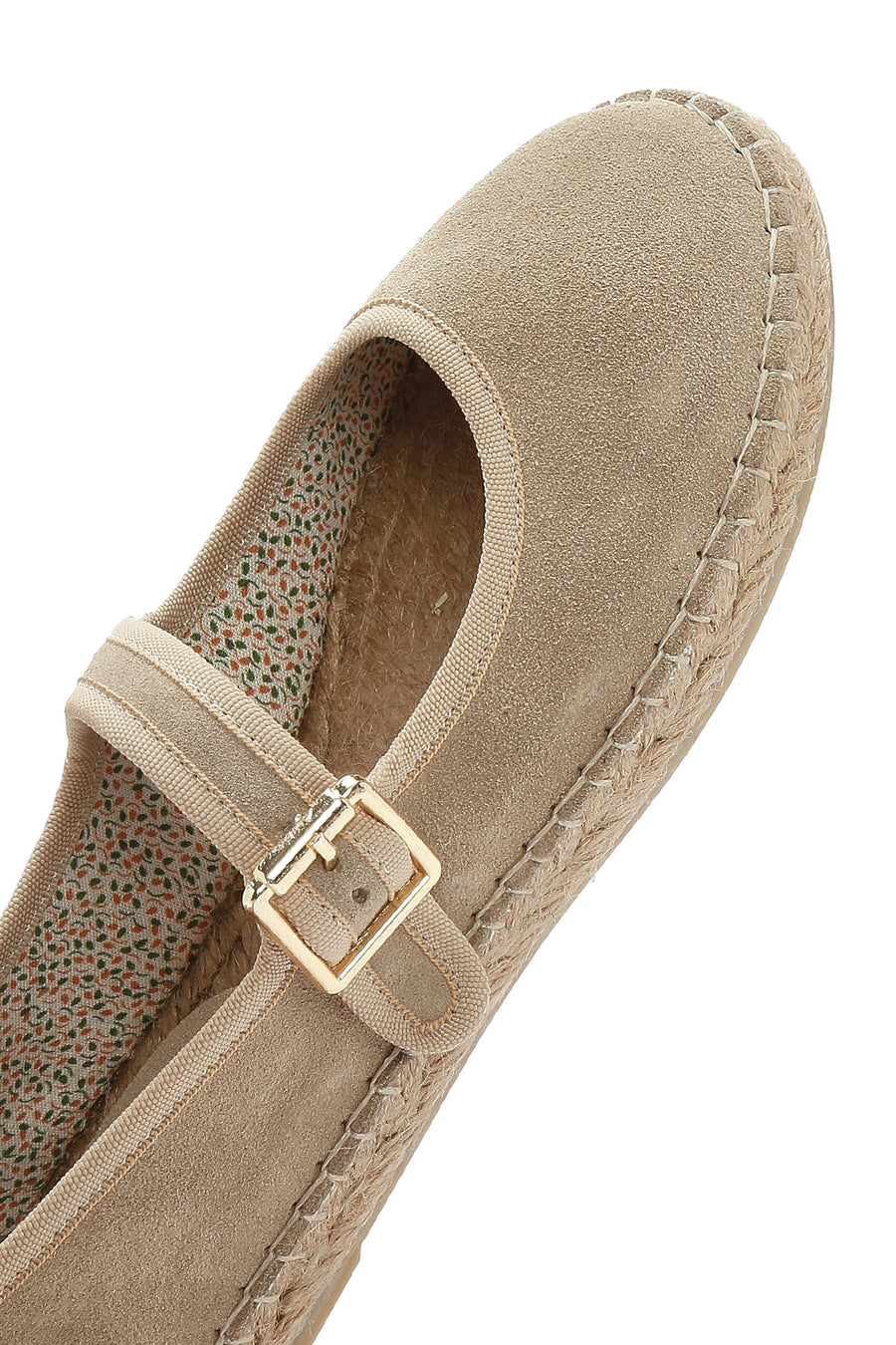 Women's Beige Strappy Suede Espadrilles