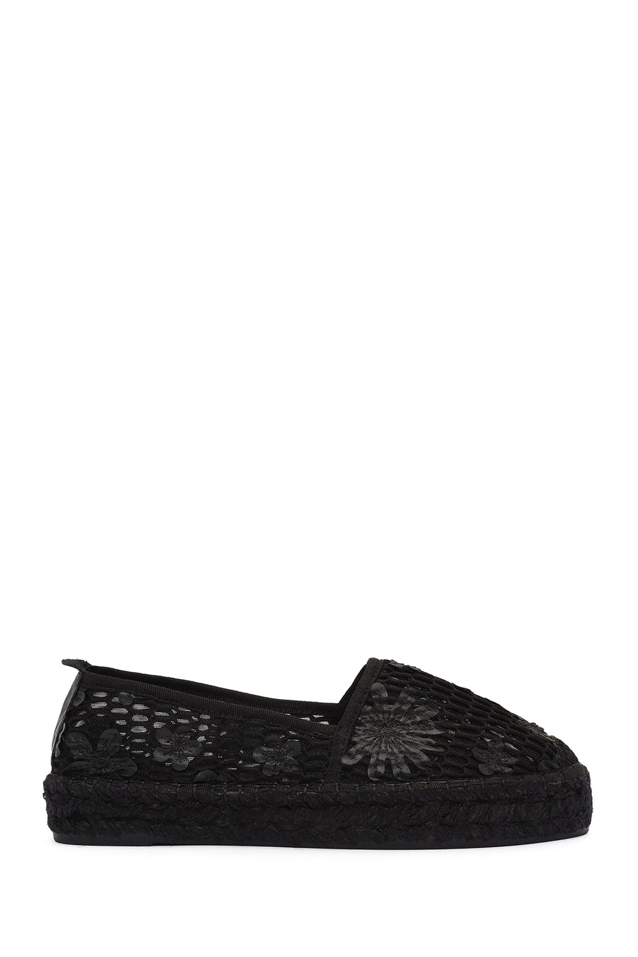 Women's Black Patterned Espadrilles 25SFD20726F | Derimod