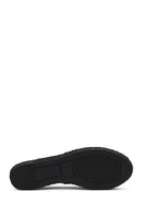 Women's Black Patterned Espadrilles | Derimod