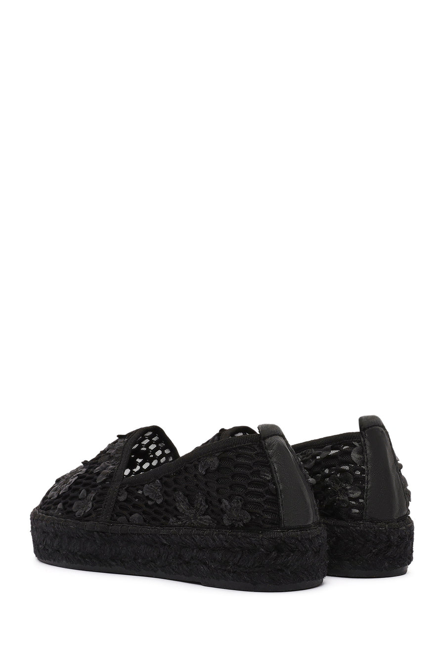 Women's Black Patterned Espadrilles