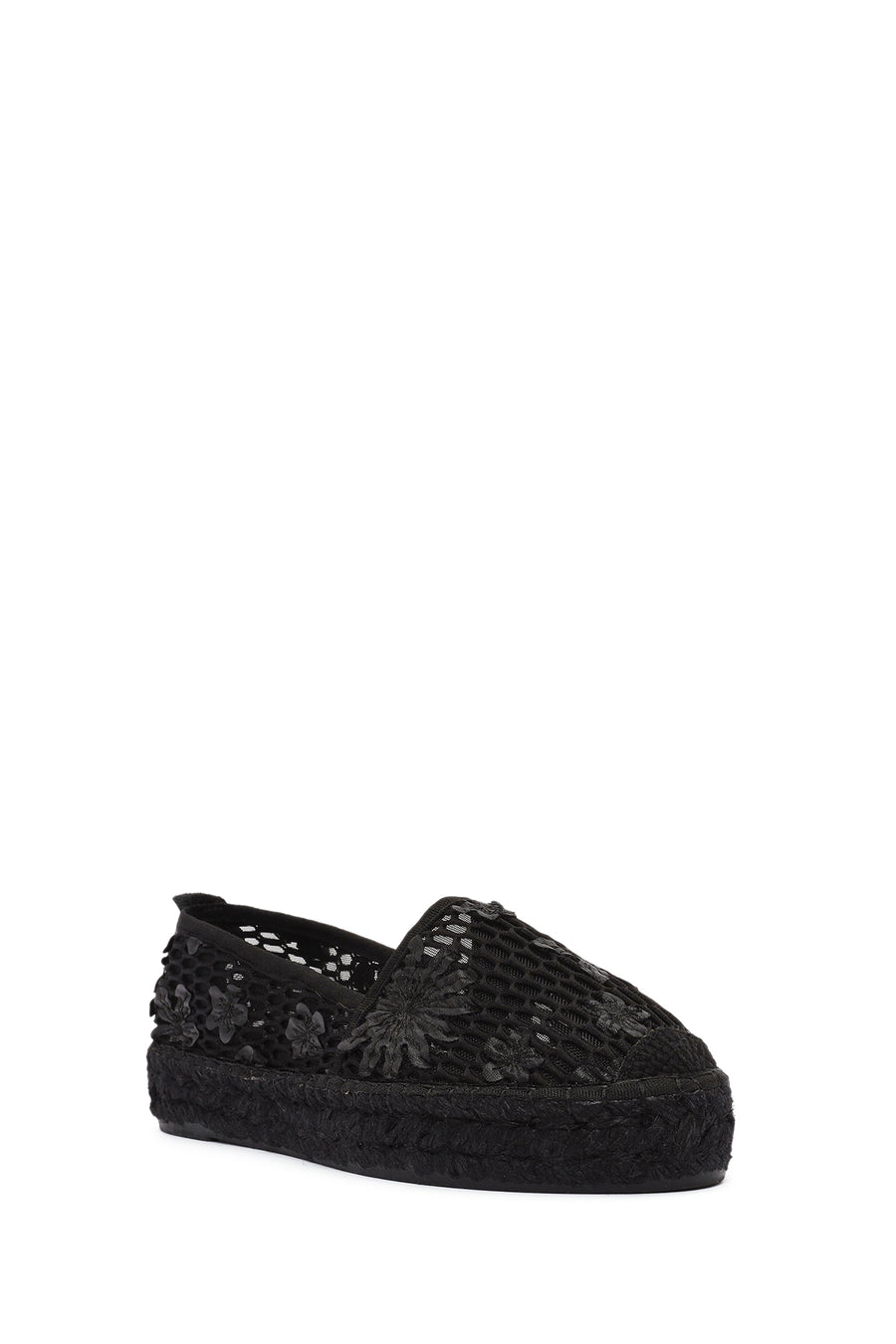 Women's Black Patterned Espadrilles