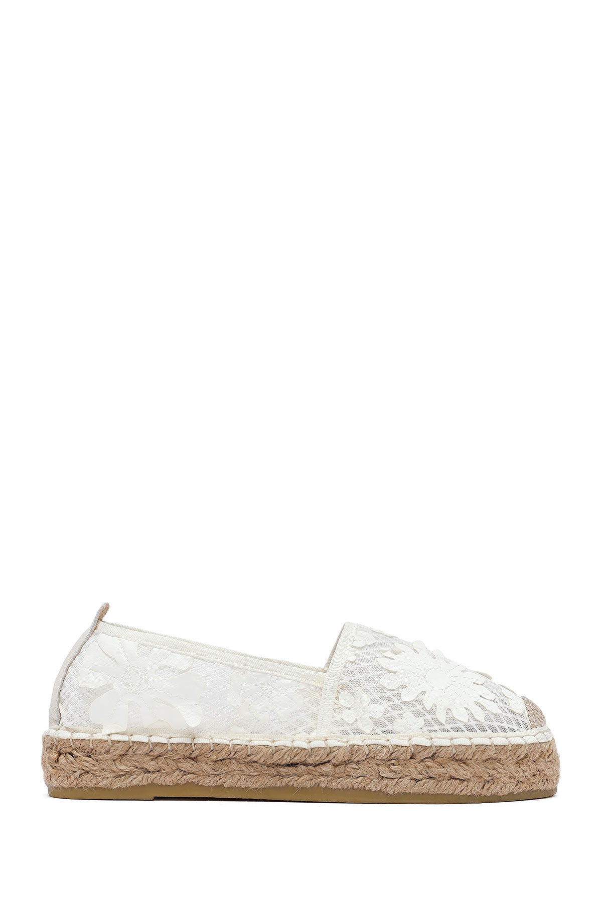 Kadın Krem Desenli Espadril 25SFD20726F | Derimod