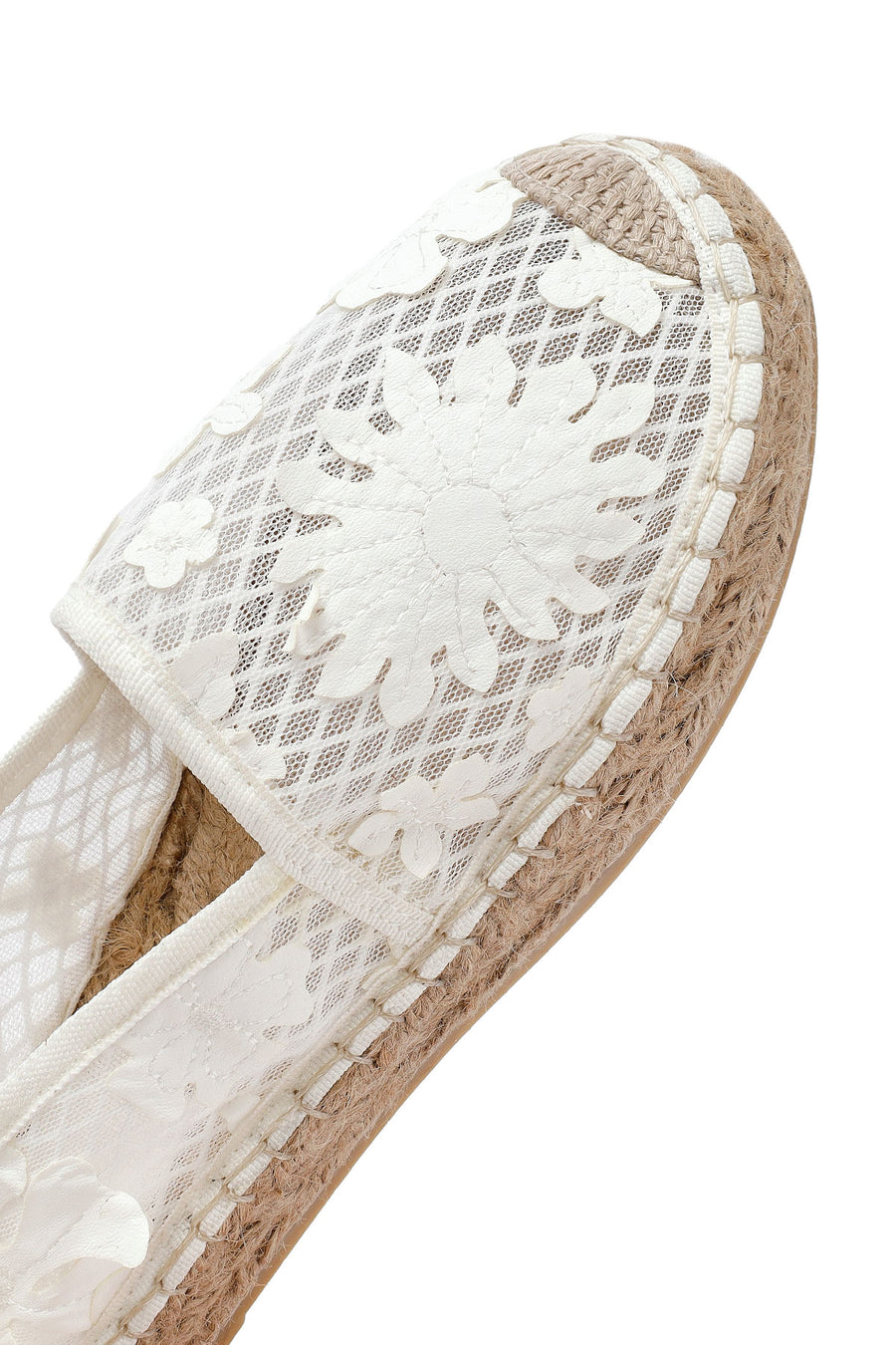 Women's Cream Patterned Espadrilles