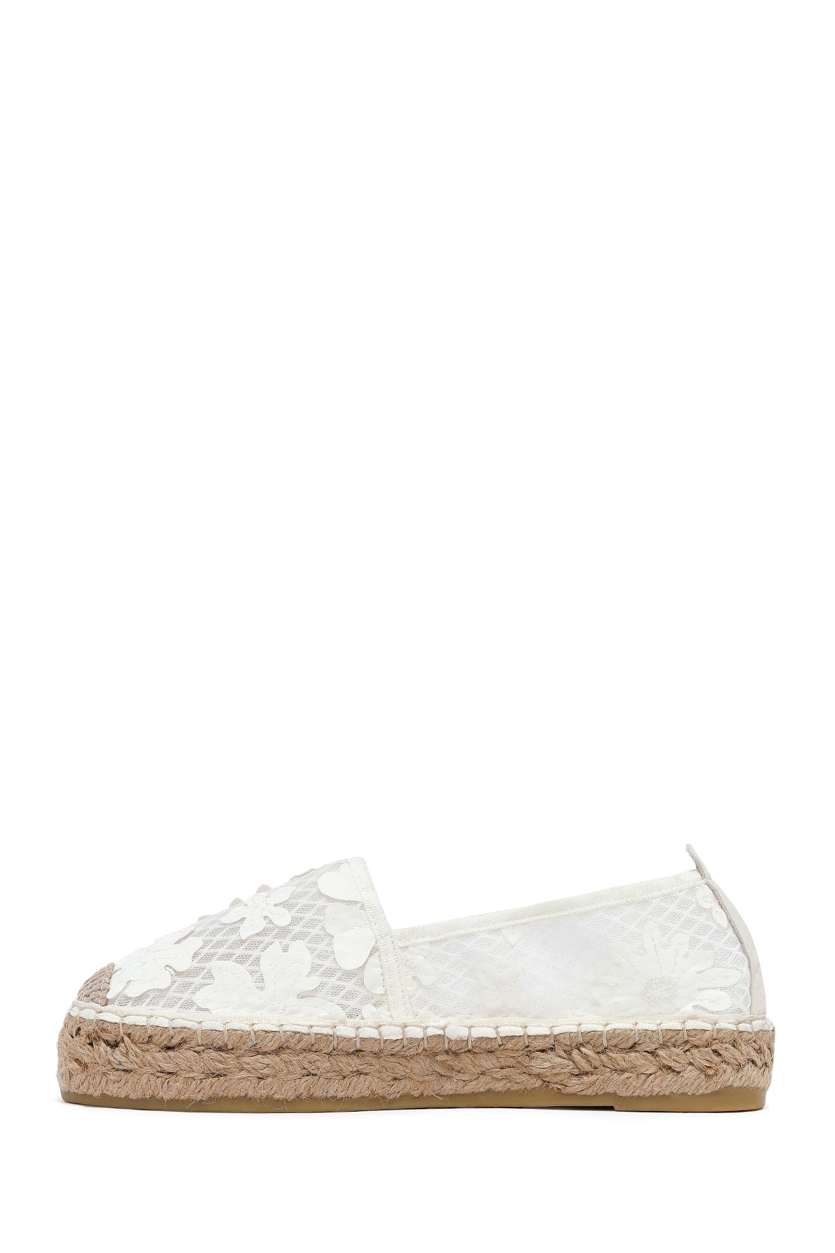 Kadın Krem Desenli Espadril