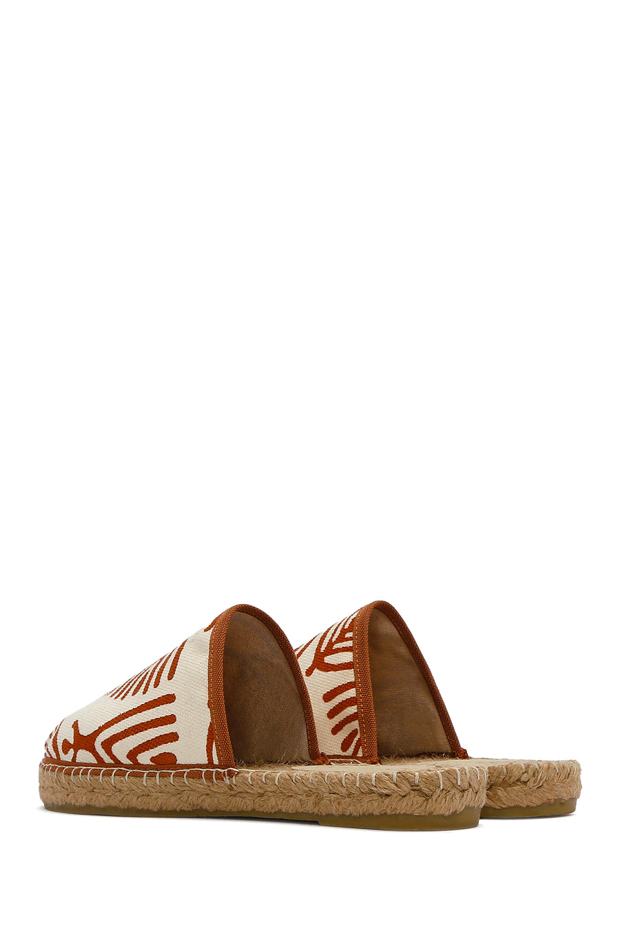 Kastamonu Stone Print Women's Tan Patterned Espadrille Slippers