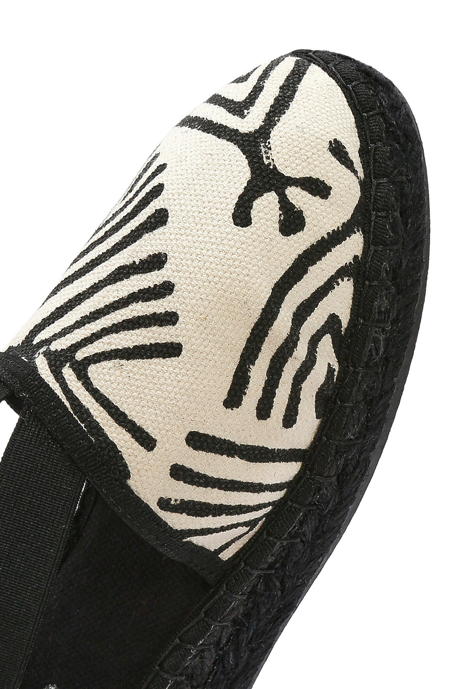 Kastamonu Stone Print Women's Black Patterned Espadrilles