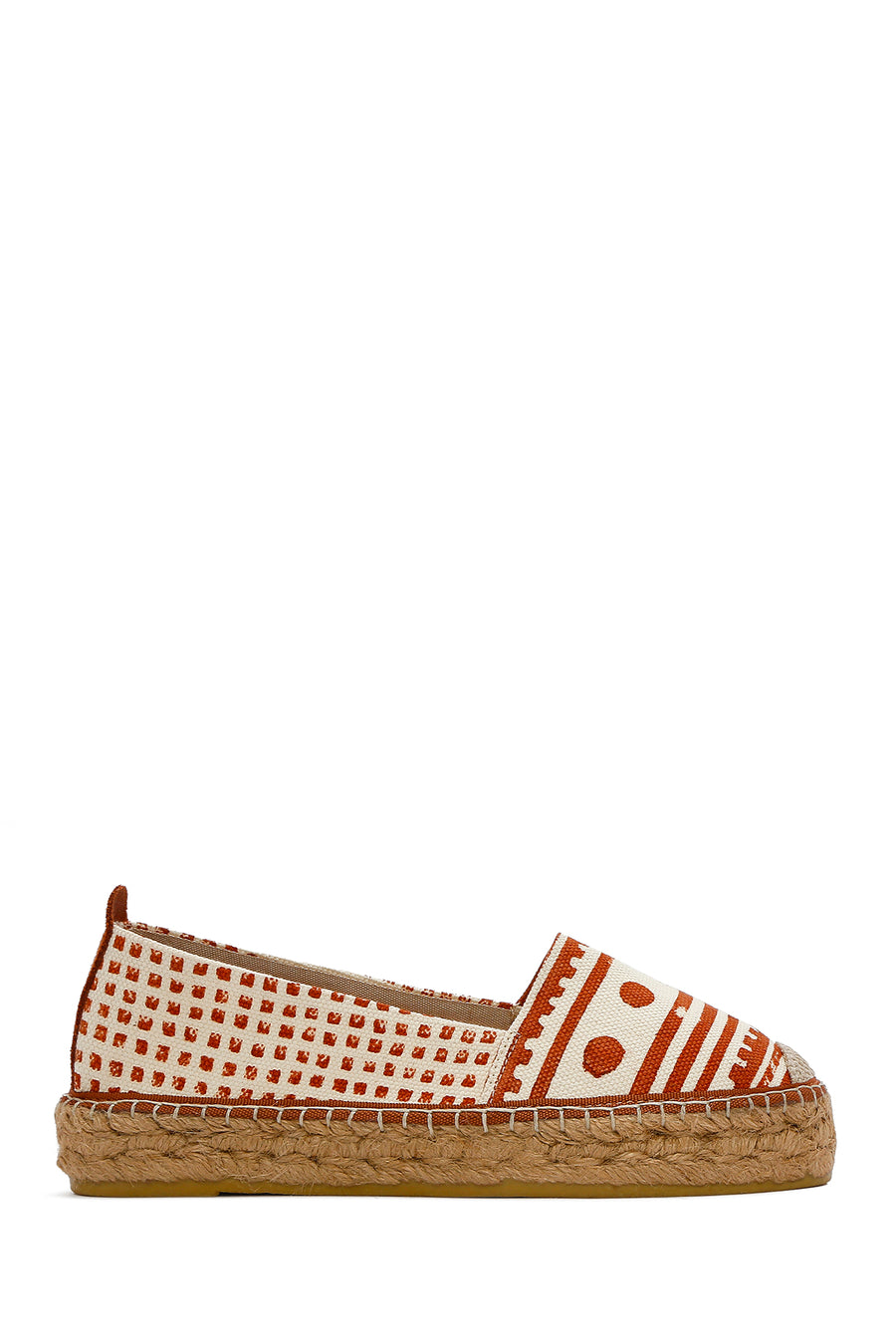 Kastamonu Stone Print Woman Tan Patterned Espadrilles