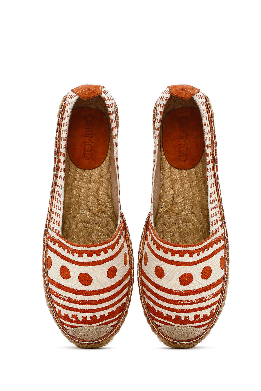 Kastamonu Stone Print Woman Tan Patterned Espadrilles