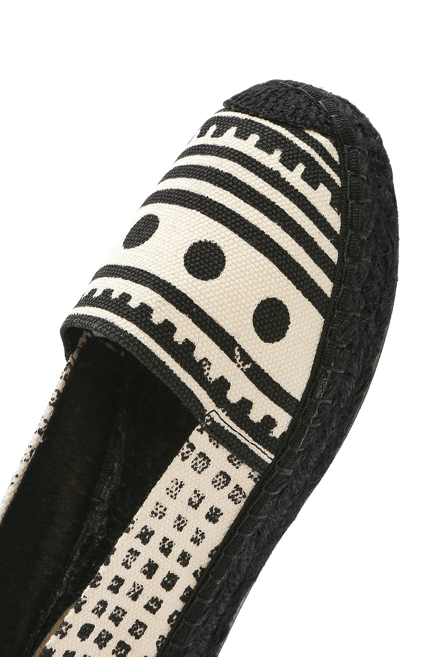 Kastamonu Stone Print Women's Black Patterned Espadrilles