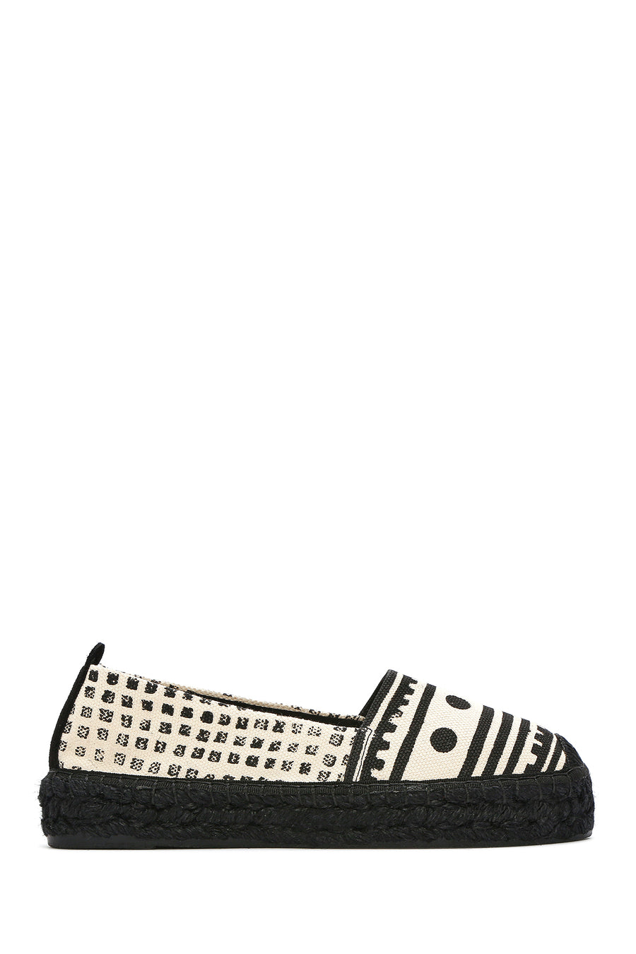Kastamonu Stone Print Women's Black Patterned Espadrilles