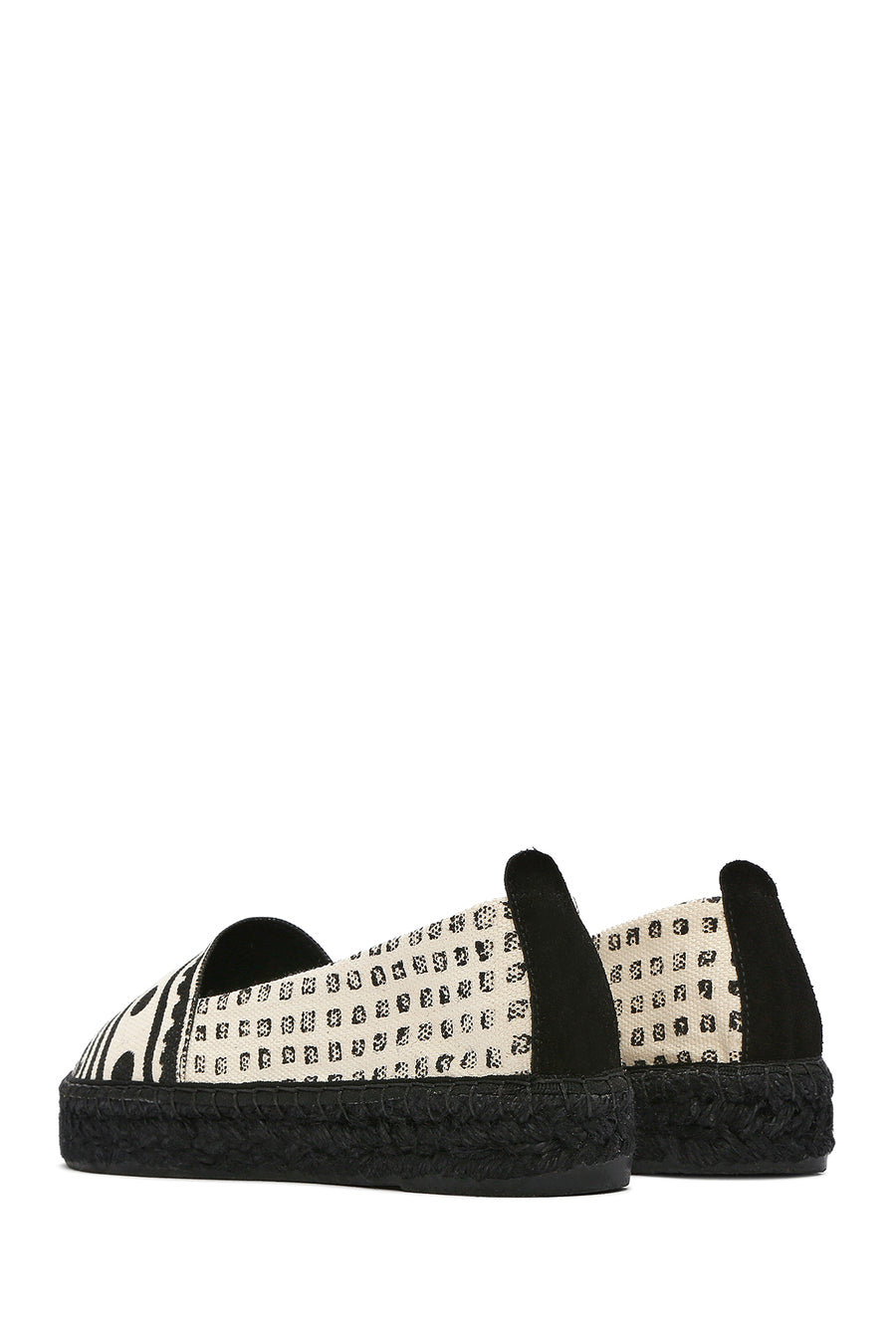 Kastamonu Stone Print Women's Black Patterned Espadrilles