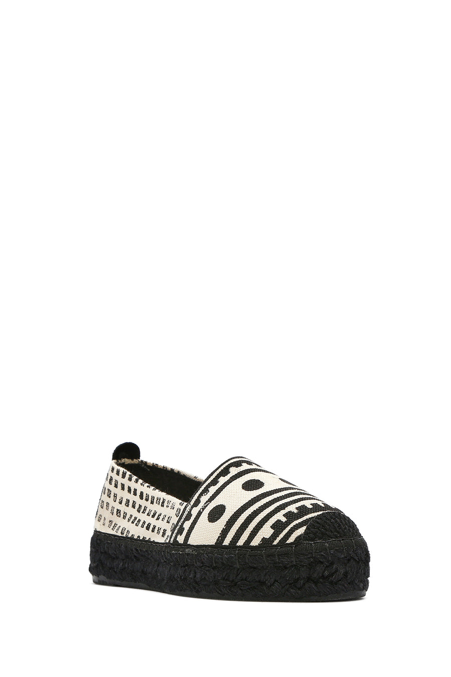 Kastamonu Stone Print Women's Black Patterned Espadrilles