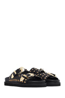 Kadın Siyah Tokalı Zımbalı Deri Terlik | Derimod