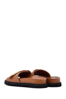 
Women's Tan Buckled Leather Slippers
 | Derimod