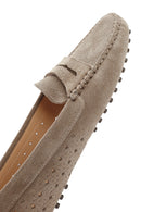 Women's Mink Suede Leather Loafer | Derimod