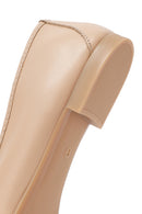 Kadın Bej Fiyonklu Deri Babet | Derimod