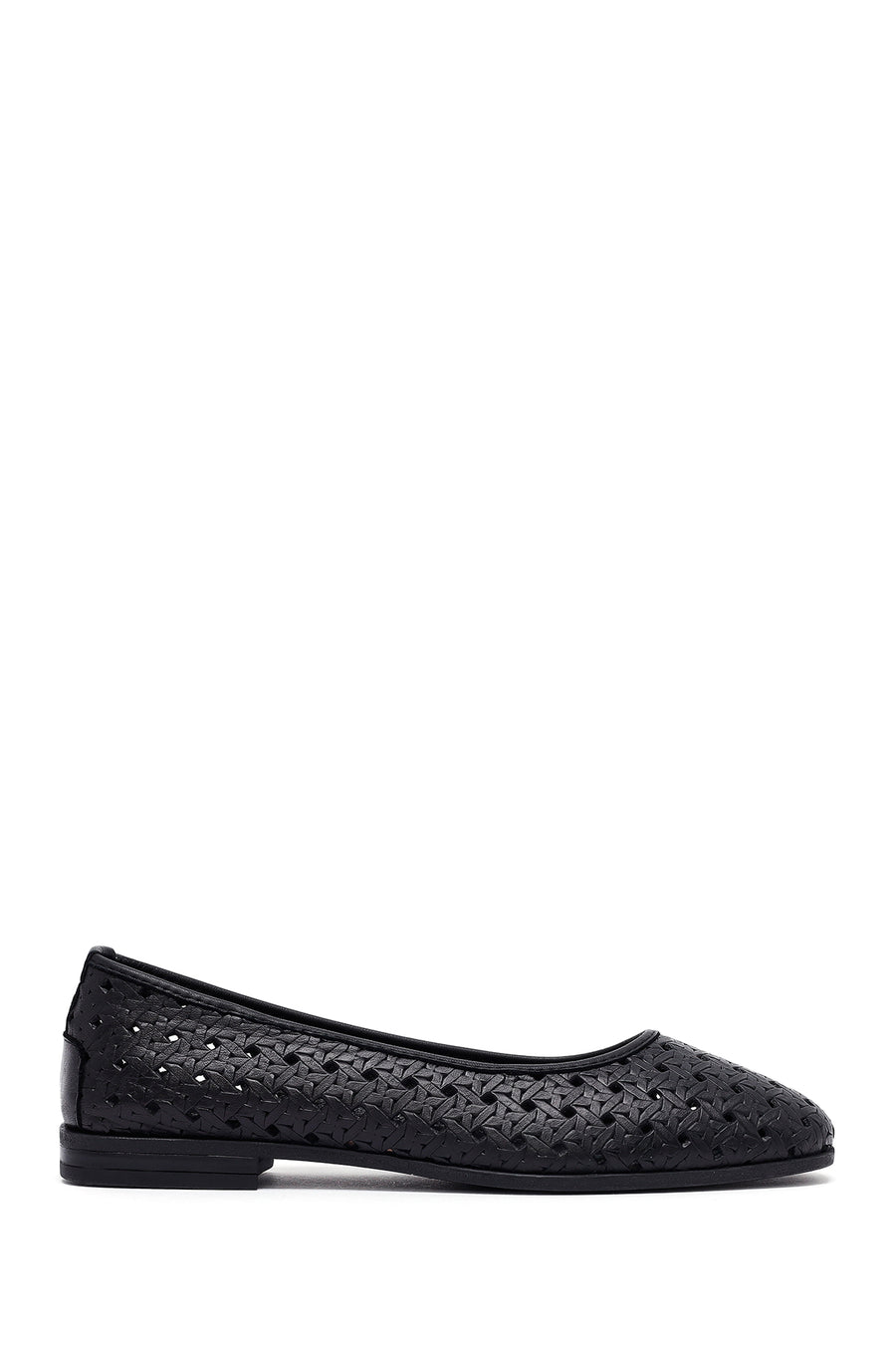 Woman Black Patterned Leather Babet 25SFD291318 | Derimod