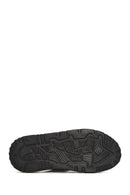 Kadın Antrasit Kalın Tabanlı Metalik Deri Terlik | Derimod