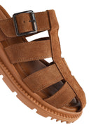 Kadın Taba Kalın Tabanlı Süet Deri Terlik | Derimod