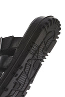 Kadın Siyah Kalın Tabanlı Deri Terlik | Derimod