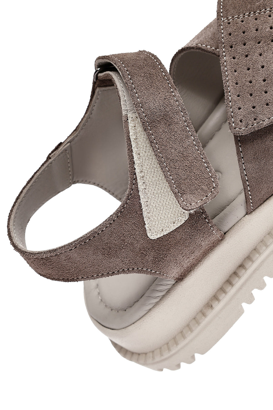 Women's Mink Double Strap Suede Leather Sandals