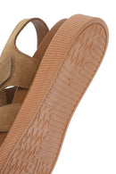 Woman Taba Süet Leather Sandalet | Derimod