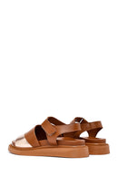 Kadın Taba Bantlı Kalın Tabanlı Deri Sandalet | Derimod