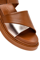 Kadın Taba Bantlı Kalın Tabanlı Deri Sandalet | Derimod