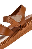 Kadın Taba Bantlı Kalın Tabanlı Deri Sandalet | Derimod