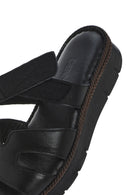 Kadın Siyah Deri Comfort Terlik | Derimod