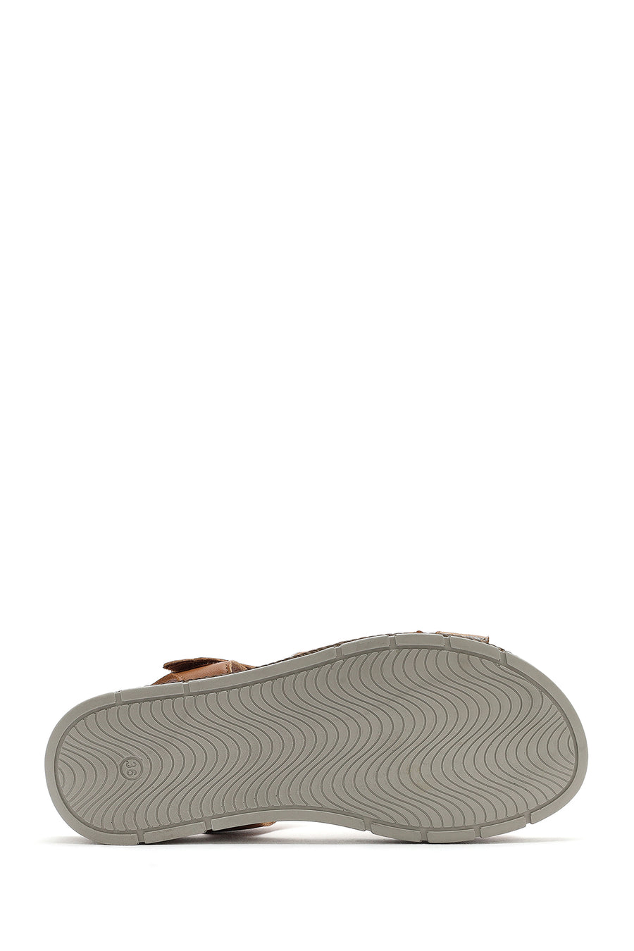 Women's Tan Strap Leather Comfort Sandals