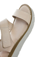 Kadın Vizon Bantlı Deri Comfort Sandalet | Derimod