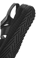 Kadın Siyah Bantlı Deri Comfort Sandalet | Derimod