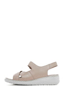Women's Mink Strap Leather Comfort Sandals | Derimod