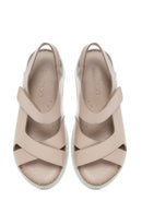 Women's Mink Strap Leather Comfort Sandals | Derimod