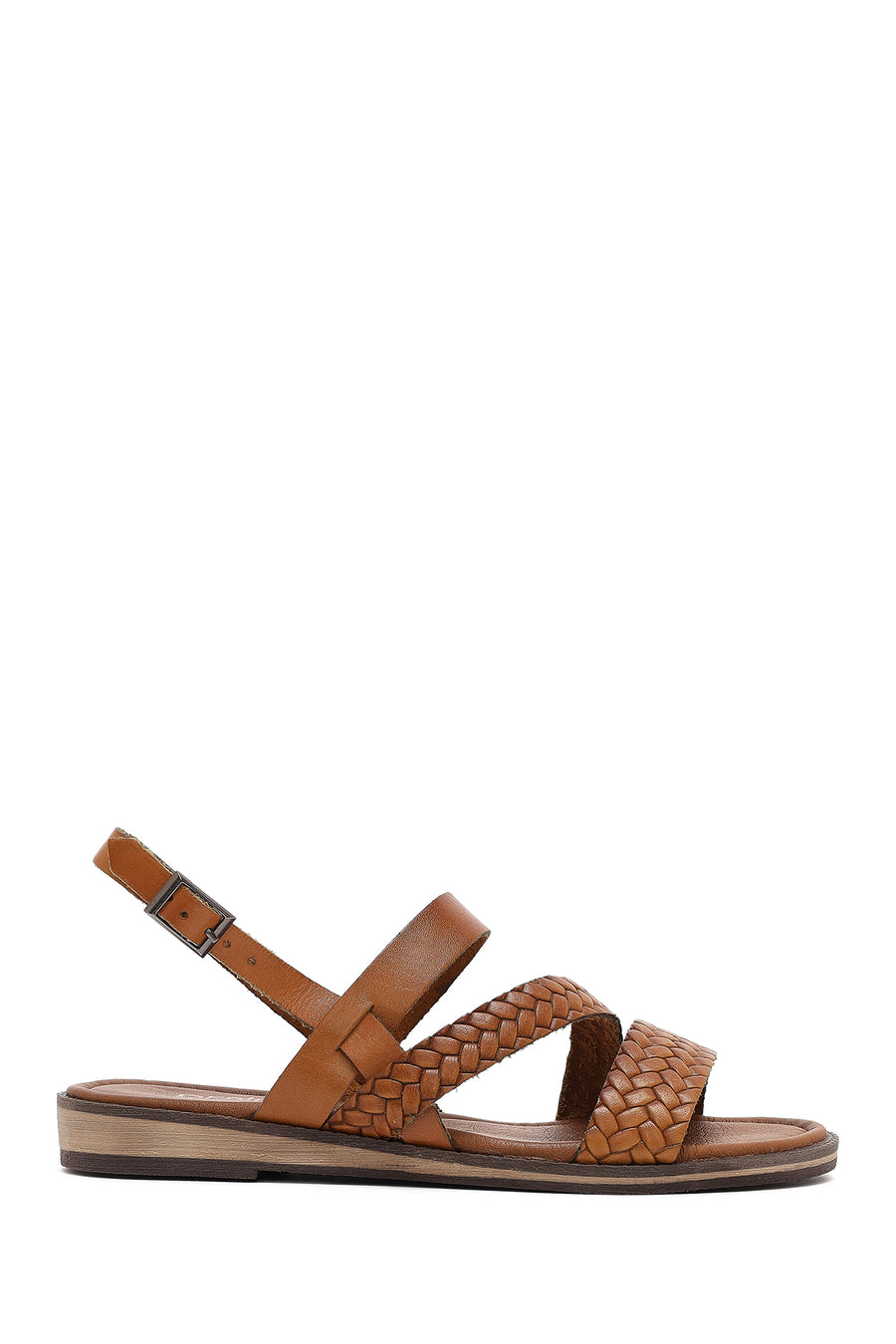 Women's Tan Leather Bodrum Sandals 25SFD331518 | Derimod