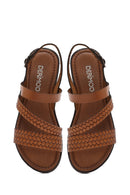 Kadın Taba Deri Bodrum Sandalet | Derimod