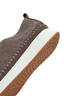 Kadın Vizon Bağcıklı Kalın Tabanlı Desenli Deri Comfort Ayakkabı | Derimod