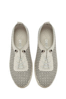 Kadın Bej Bağcıklı Deri Comfort Loafer | Derimod