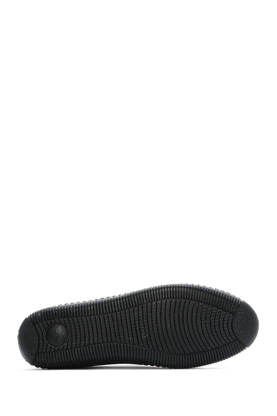 Kadın Siyah Bağcıklı Deri Comfort Loafer