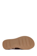 Kadın Pudra Bilekten Tokalı Kalın Tabanlı Süet Deri Comfort Sandalet | Derimod