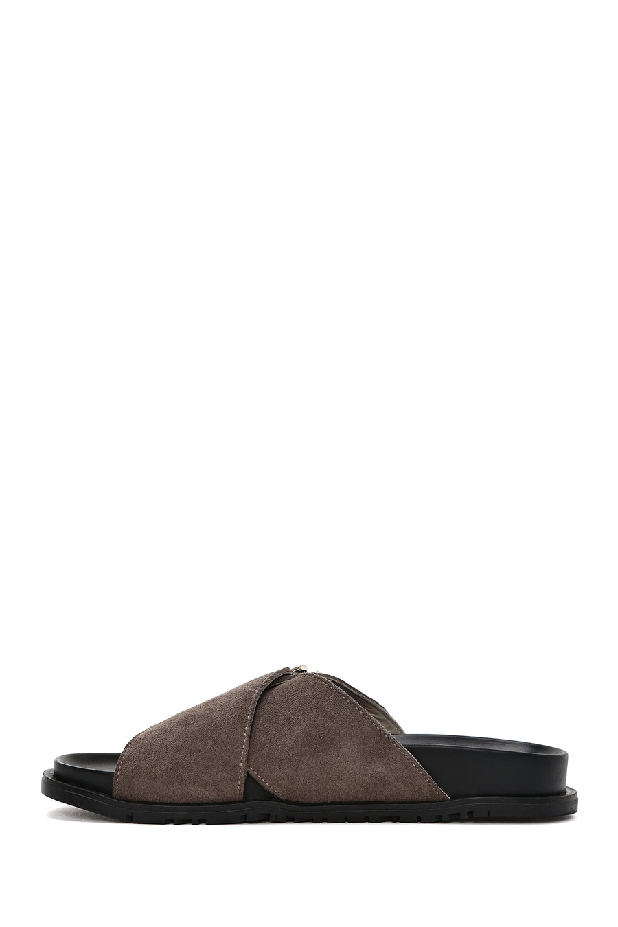 Women's Mink Buckled Suede Leather Slippers