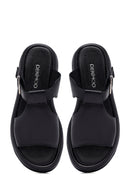 Kadın Siyah Tokalı Deri Terlik | Derimod