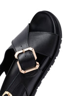 
Women's Black Buckled Leather Sandal
 | Derimod