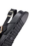 
Women's Black Buckled Leather Sandal
 | Derimod