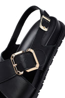 
Women's Black Buckled Leather Sandal
 | Derimod